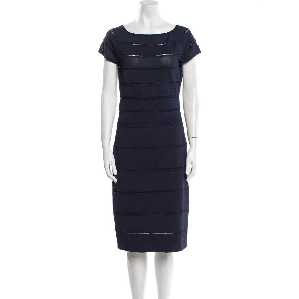 Christian Dior Bateau Neckline Knee-Length Dress Size: 10 - Picture 4 of 11